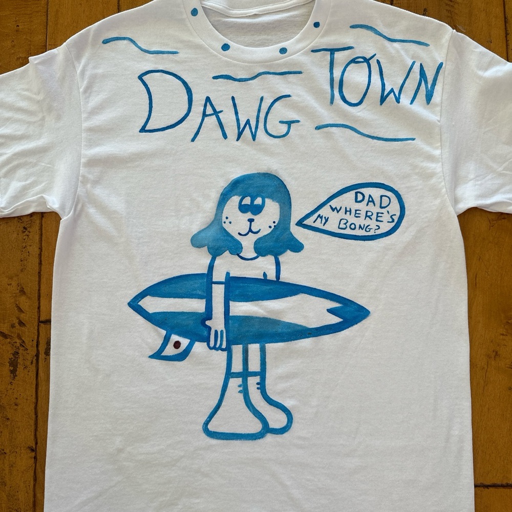 Men’s White and Blue Graphic T-Shirt - Picture 3 of 9